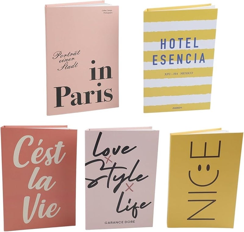 Set of 5 Foldable Decorative Books Size B for Home Office Decor and Photography Props - Image 2